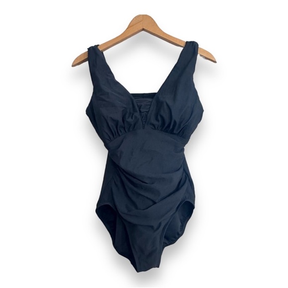 Lands end Slender Grecian Tummy Control One Piece Swimsuit 18 D - Picture 5 of 6